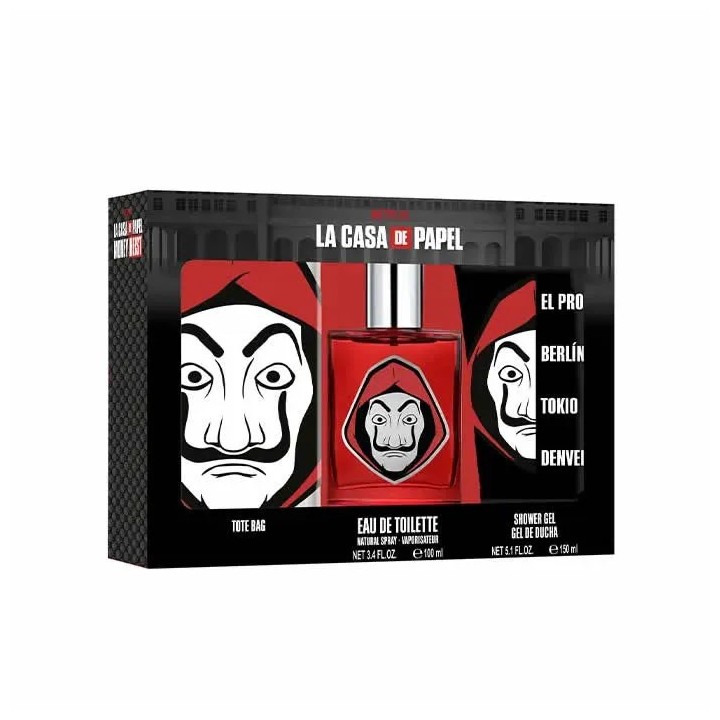 Netflix La Casa De Papel Eau De Toilette Vaporisateur 100ml Coffret 3…
