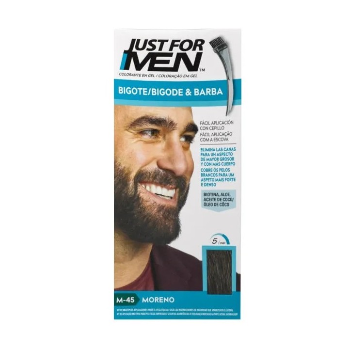Just For Homme Mustache Beard and Brown Pins 28.4g