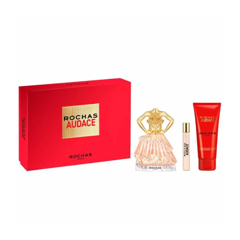 Rochas Audace Eau De Perfume Vaporisateur 90ml Coffret 3 Produits