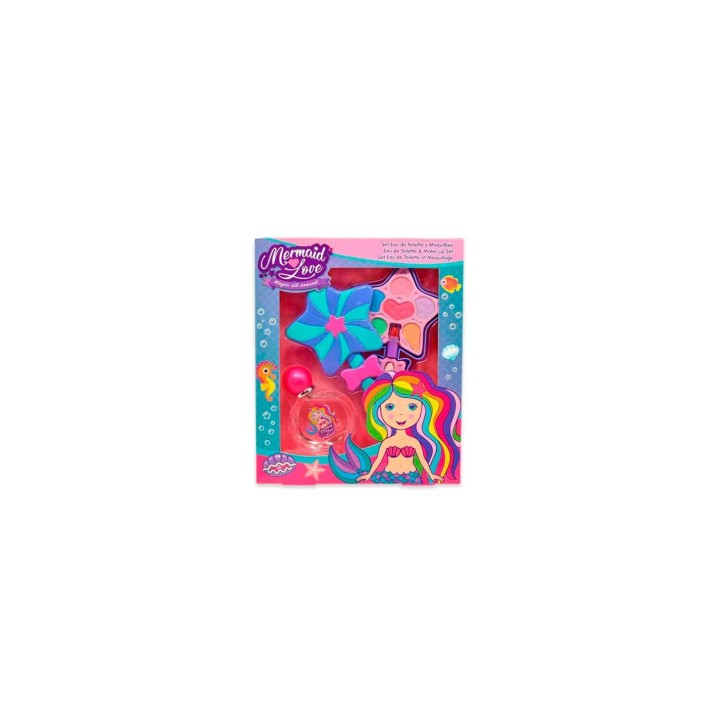 Cartoon Lorenay Mermaid Love Edt y Maquillaje Edt Spay 50ml Sets