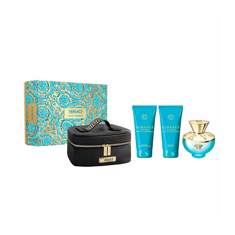 Versace Dylan Torquoise Eau De Toilette Spray 100ml Coffret 4 Produits