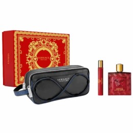 Versace Eros Flame Eau De Parfum Vaporisateur 100ml Coffret 3 Produits
