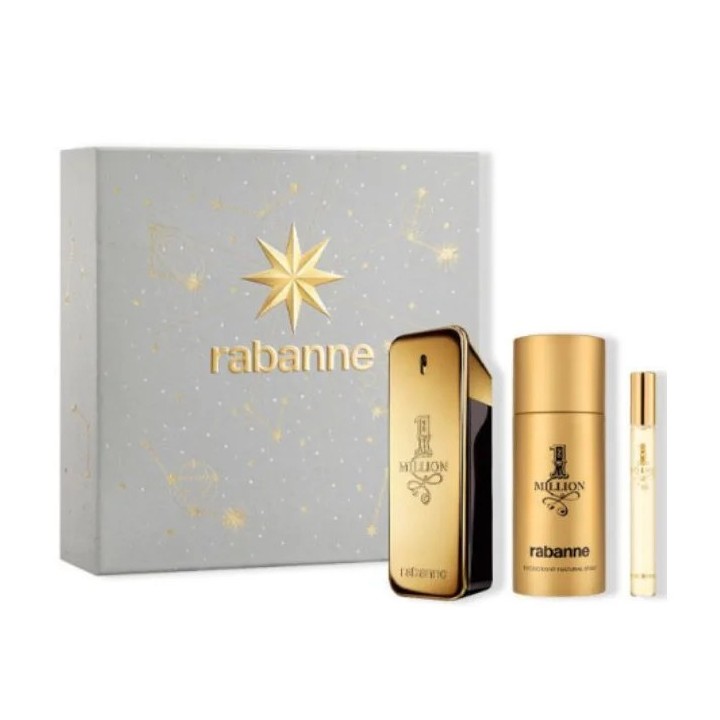 Rabanne 1 Million Eau De Toilette Vaporisateur 100ml Coffret 3 Produits