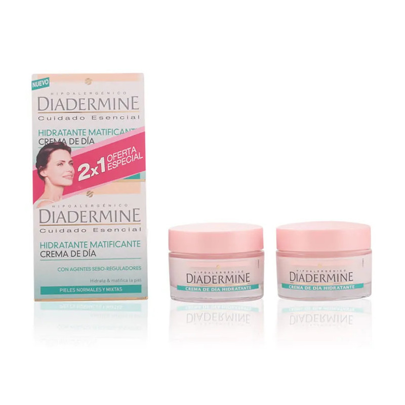 Diadermine Crème De Jour Hydratant Matifiant 50ml Coffret 2 Produits
