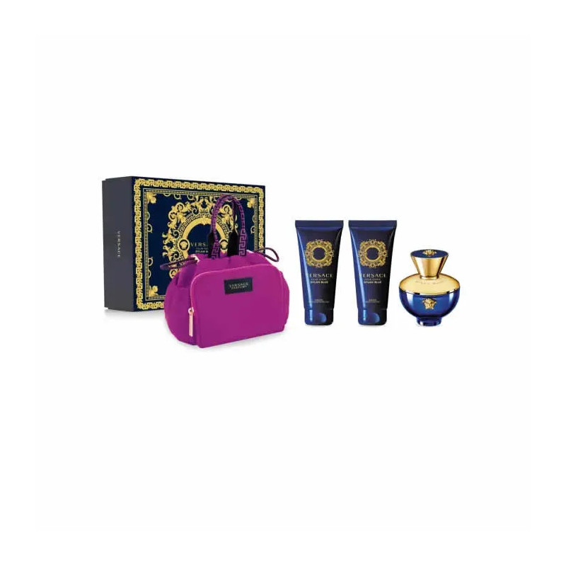 Versace Dylan Blue Pour Femme Eau De Parfum Vaporisateur 100ml Cofrret 4 Produits