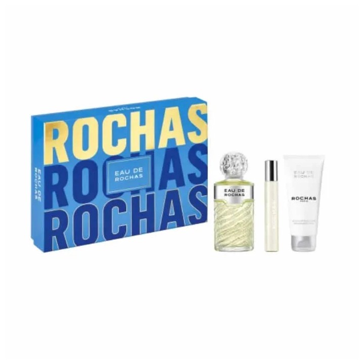 Rochas Eau De Rochas Eau De Toilette 100ml Coffret 3 Produits