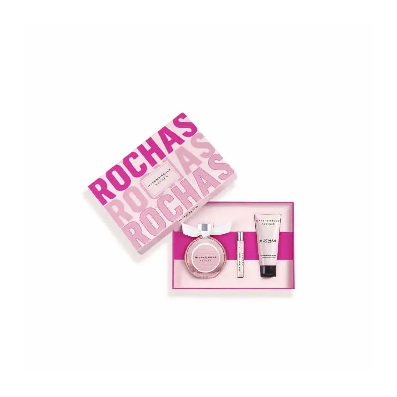 Rochas Mademoiselle Eau De Parfum Vaporisateur 90ml Coffet 3 Produits
