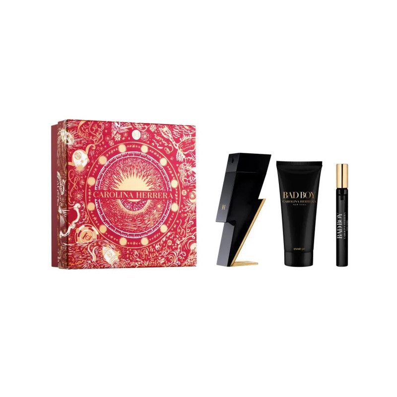 Carolina Herrera Bad Boy Eau De Toilette Spray 100ml Coffret 3 Produits 2023