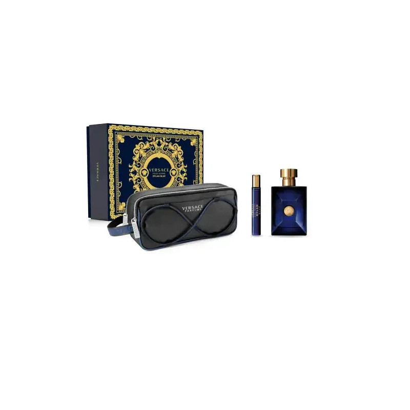 Versace Dylan Blue Eau De Toilette Vaporisateur 100ml Coffret 3 Produits
