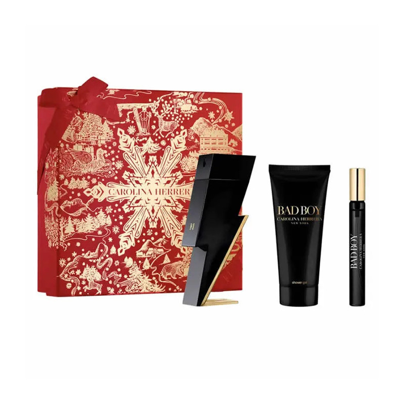 Carolina Herrera Bad Boy Eau De Toilette Vaporisateur 100ml Coffret 3 Produits