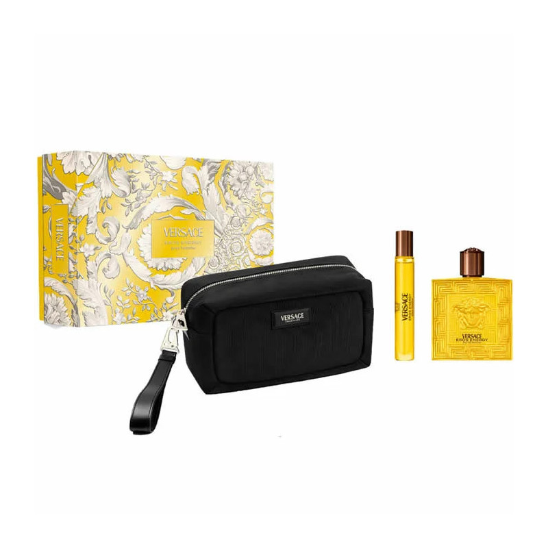 Versace Eros Energy Pour Homme Eau De Parfum Vaporisateur 100ml Coffret 3 Produits