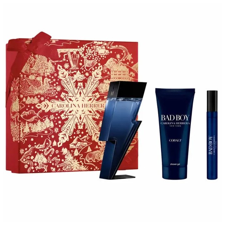 Carolina Herrera Bad Boy Cobalt Eau De Parfum Vaporisateur 100ml Coffret 3 Produits
