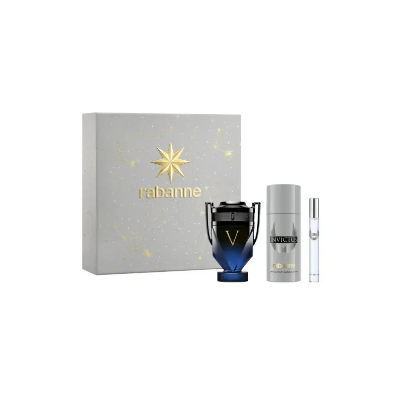 Rabanne Invictus Victory Elixir Eau De Parfum Vaporisateur 100ml Coffret 3 Produits