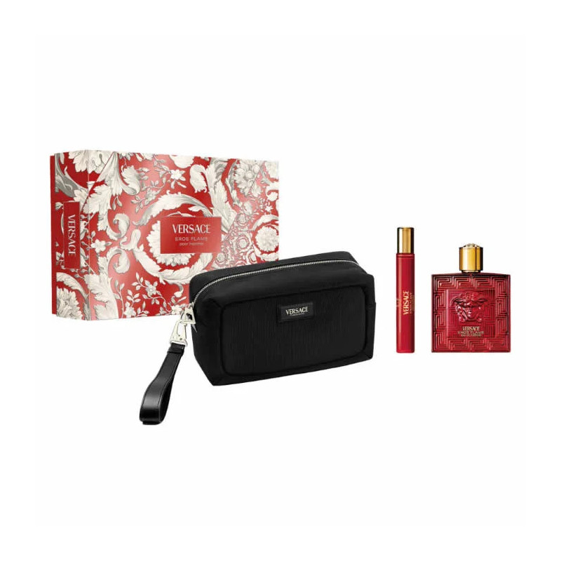 Versace Eros Flame Eau de Parfum Vaporisateur 100ml Coffret 3 Produits