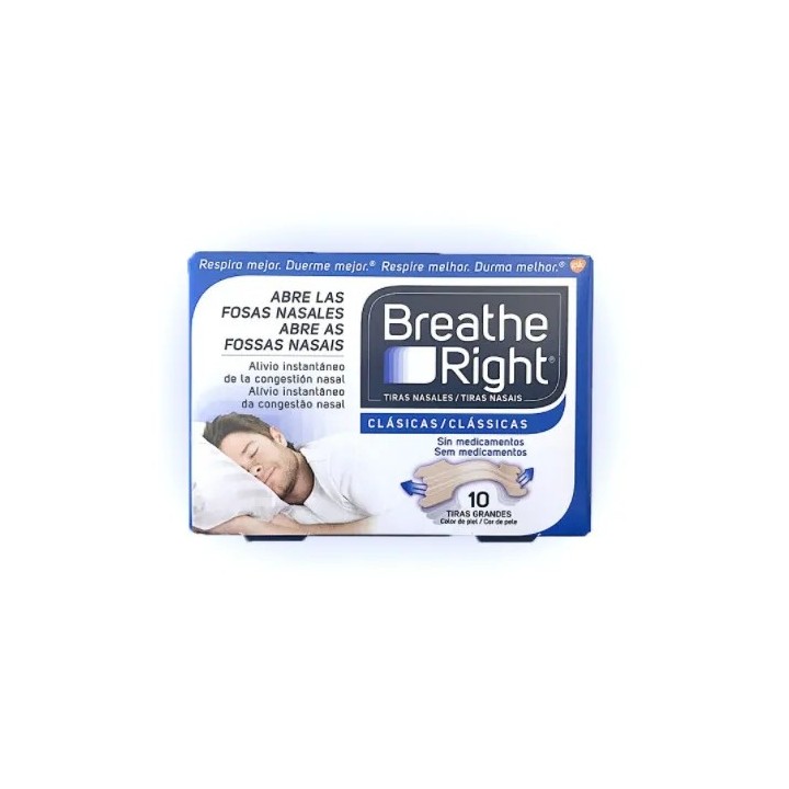 Breathe Right Bandes Nasales Grande Taille 10 Unités