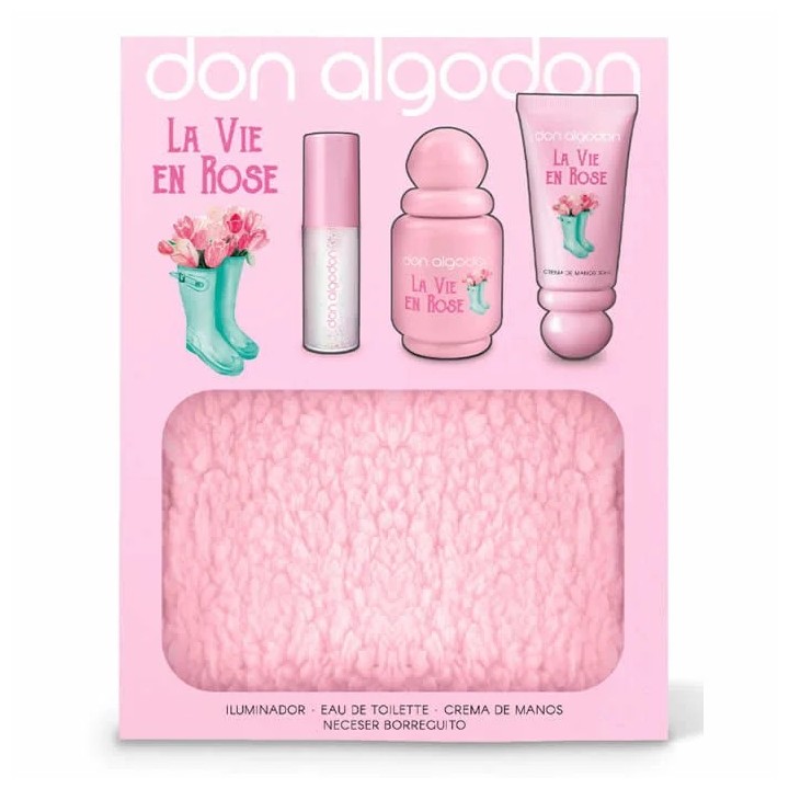 Don Algodon La Vie En Rose Eau De Toilette Spray 30ml Coffret 4 Produits