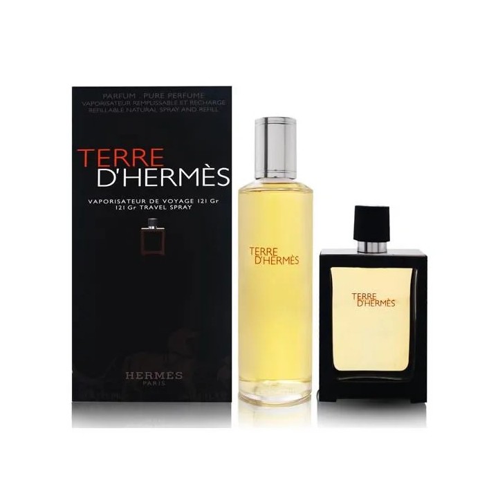 Terre D'hermes Eau De Perfume Vaporisateur Rechargeable 30ml Coffret 2 Produits