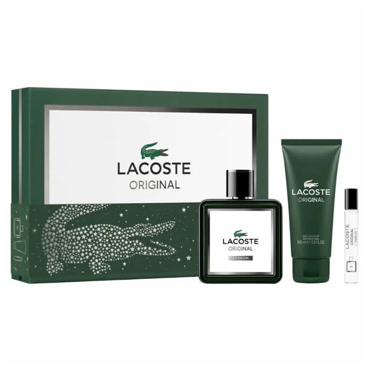 Lacoste Original Eau De Parfum Spray 100ml Coffret 3 Produits