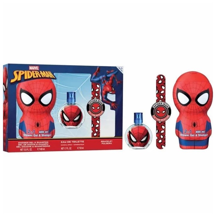 Marvel Spiderman Eau De Toilette Spray 50ml Coffret 3 Produits