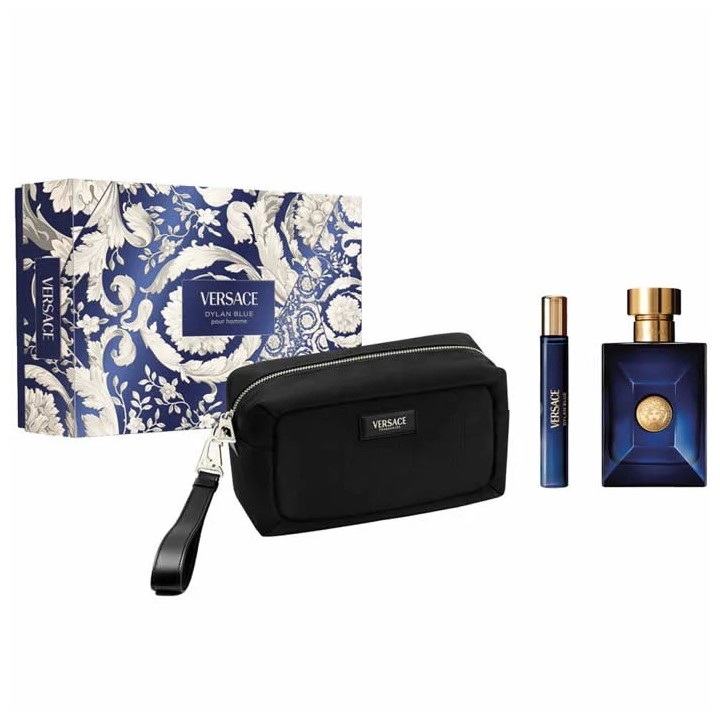 Versace Dylan Blue Pour Homme Eau de Toilette Vaporisateur 100ml Coffret 3 Produits