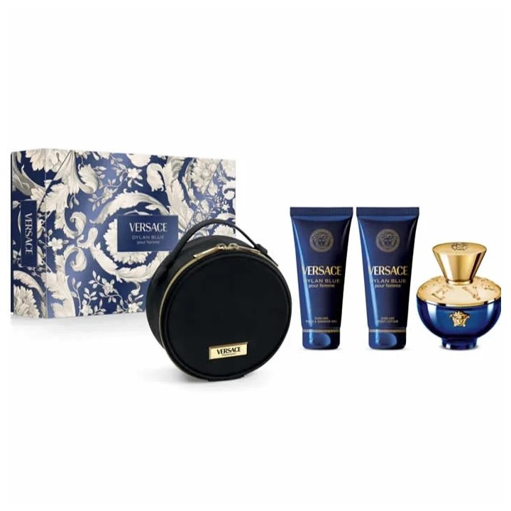 Versace Dylan Blue Pour Femme Eay De Parfum Vaporisateur 100ml Coffret 3 Produits