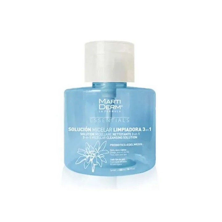 Martiderm Essentials Solution Micellaire Nettoyante 3 en 1 Prebiotics Edelweiss 300ml