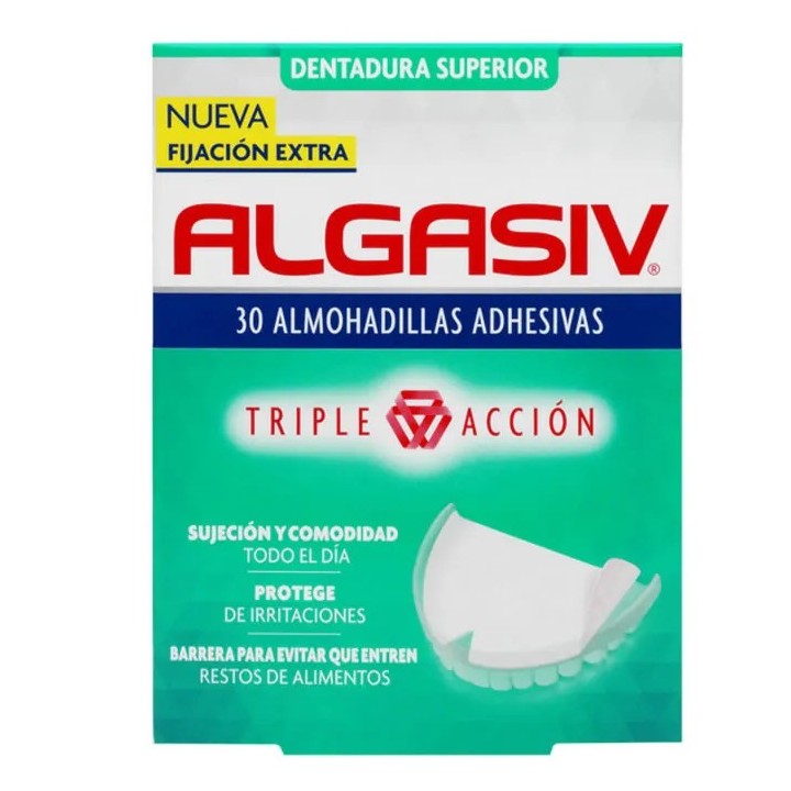 Algasiv Adhésifs Pour Prothèses Dentaires 30 Coussinets Supérieurs
