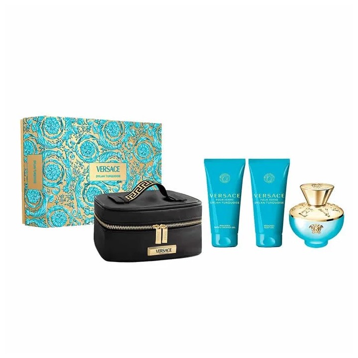 Versace Dylan Torquoise Eau De Toilette Spray 100ml Coffret 4 Produits
