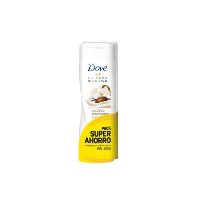 Dove Essential Milk Body Nutrition Vanilla Dry Skin 2x400ml