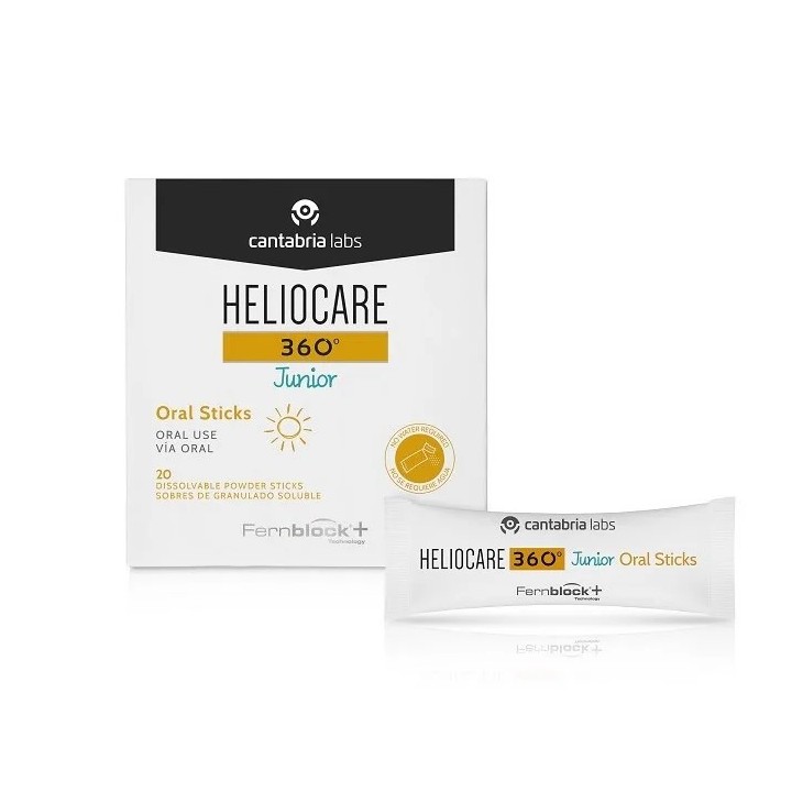 Heliocare 360º Junior Oral Sticks 20 Unités