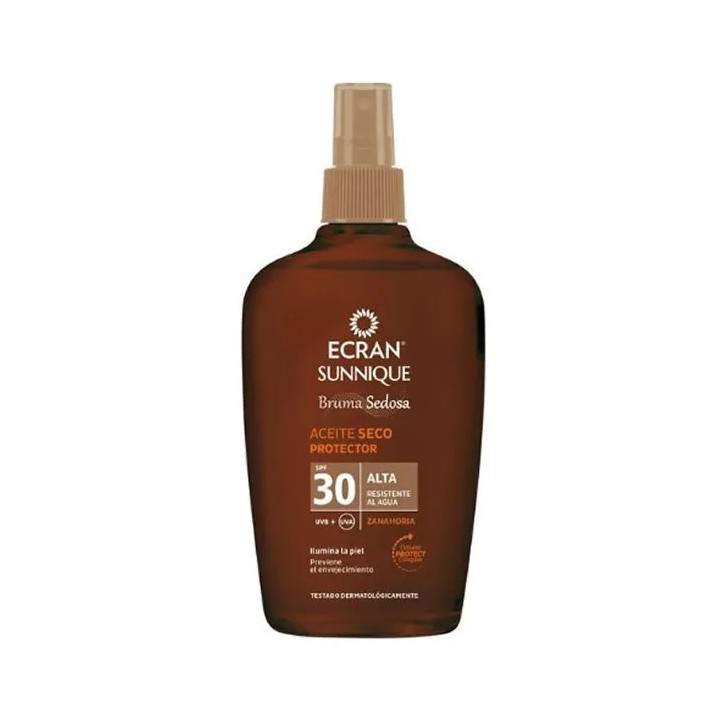 Ecran Sunnique Brume Soyeuse Huile Sèche Protectrice Spf30 100 ml